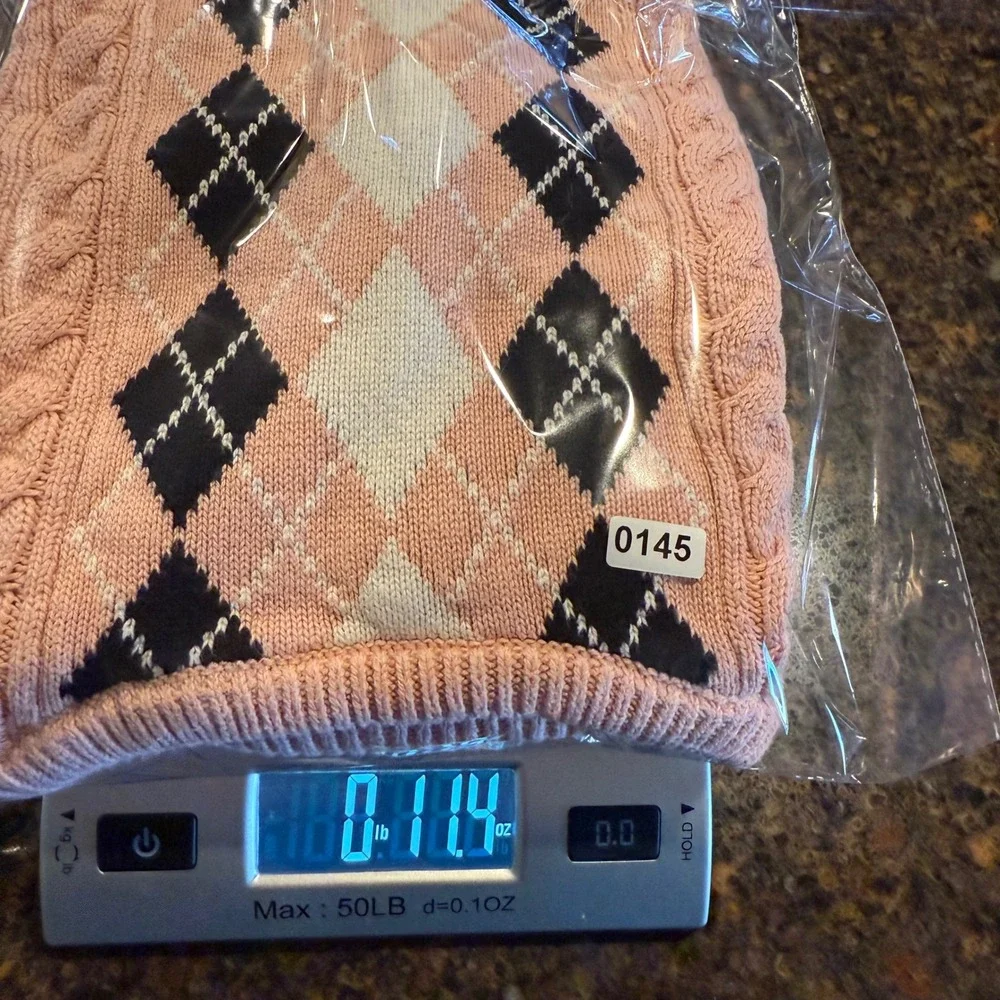 Gymboree Girls‎ Pink Argyle Cable Knit Sweater Dress Size 5T Long Sleeve Ruffle